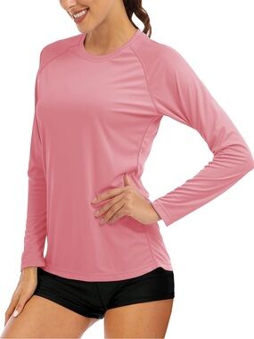 NWT Bestisun Women’s Long-Sleeve Pink Performance Top M